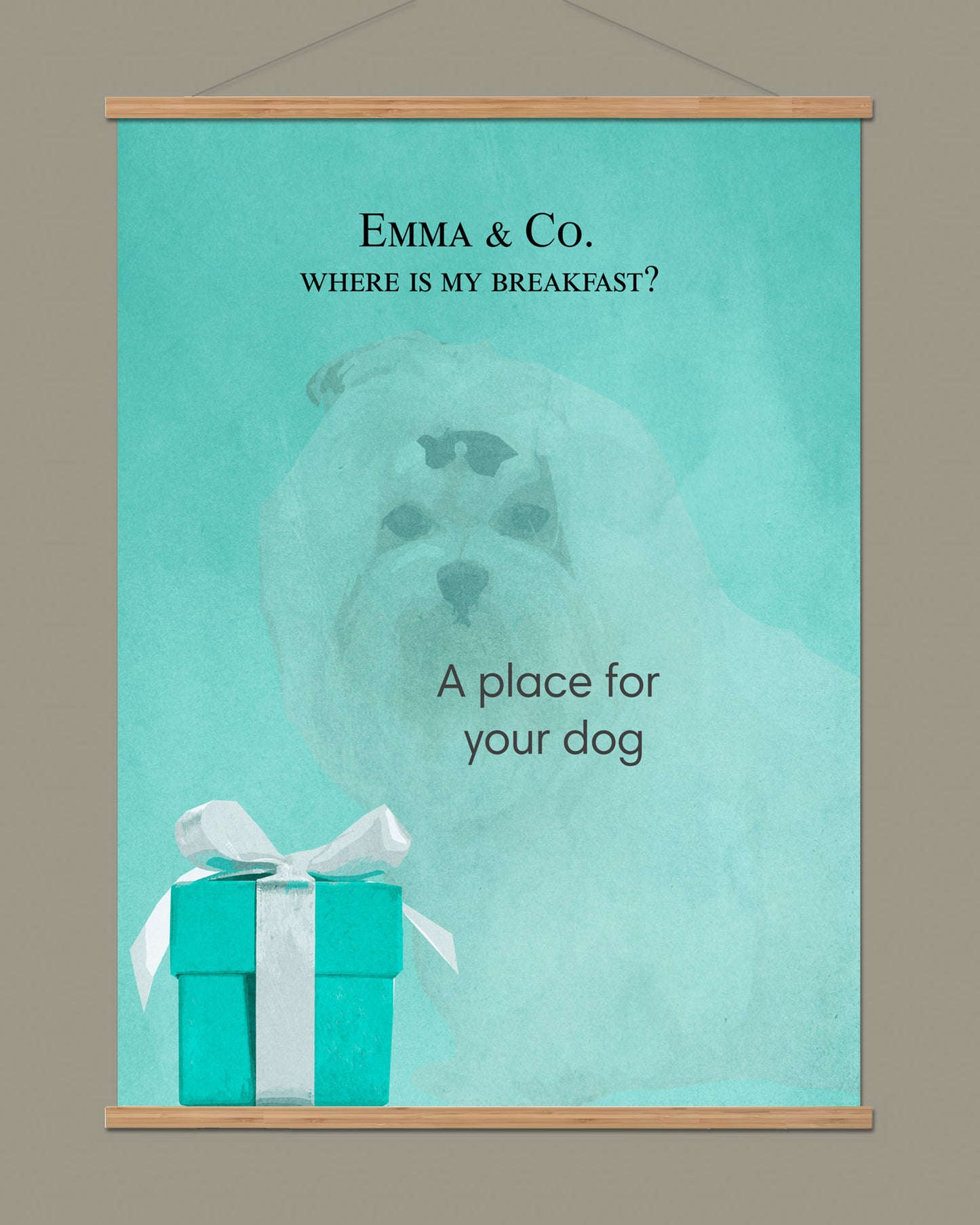 Affiche chien personnalisée "Emma &amp; Co."