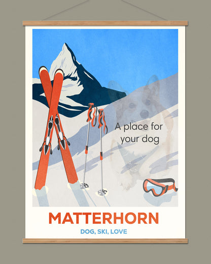 Affiche personnalisée pour chien "Zermatt"
