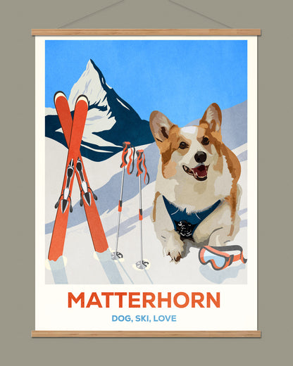 Personalisiertes Hundeposter „Zermatt“